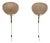 Large Organic Uchiwa Wall Sconces by Ingo Maurer for M Design, Germany, 1973, Set of 2 For Sale