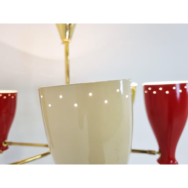 Mid-Century Coloured Chandelier, 1950s For Sale - Image 6 of 13