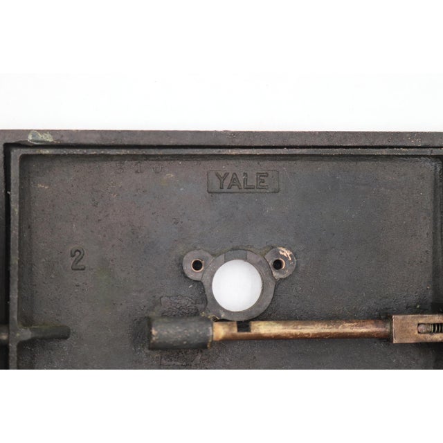 Metal Vintage Brass Yale u.s. Post Office Box Door For Sale - Image 7 of 9