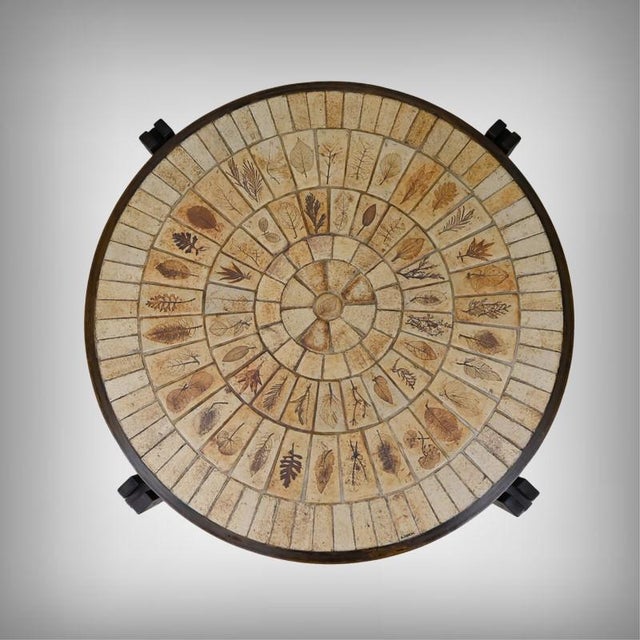 A superb round table by roger capron, the iconic vallauris ceramist, who surrounded himself with the finest artisans to...