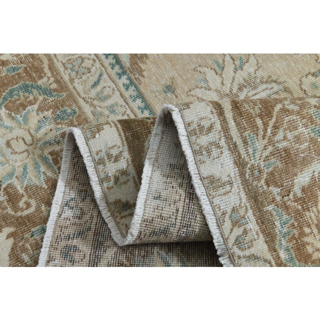 1970s Vintage Persian Handknotted Wool Orange Oversize Area Rug For Sale - Image 10 of 11