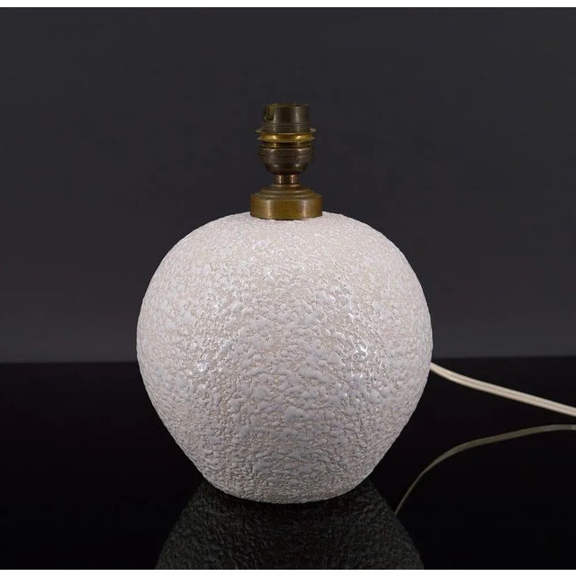 Besnard White Ceramic Lamp, France, 1930s For Sale - Image 10 of 10