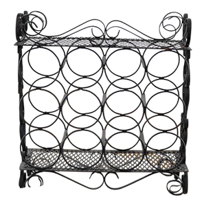 Early 20th Century Vintage French Wrought Iron Wine Rack