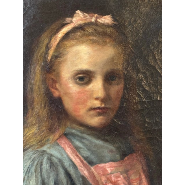 Late 19th Century “Alice in Wonderland” Portrait, Oil Painting, Circa 1800s For Sale - Image 5 of 12