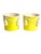 English Vintage Pair Fitz and Floyd Large Size Yellow and White Tassel Cachepots For Sale - Image 3 of 17