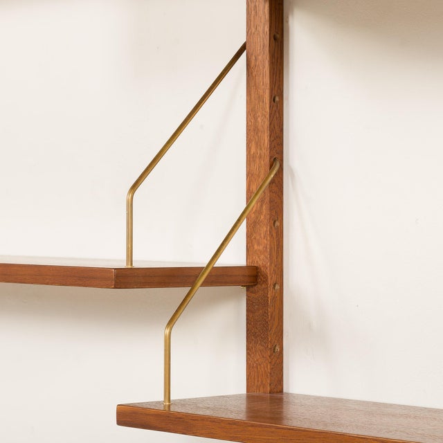 P.S. System 2 Bay Teak Wall Unit from Preben Sorensen, 1960s For Sale - Image 15 of 16