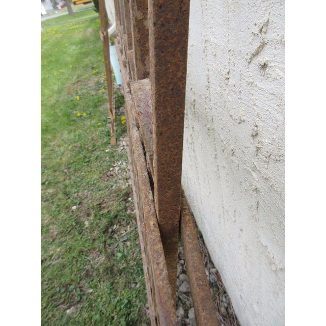 Mid-Century Modern Antique Victorian Iron Gate Architectural Salvage Door For Sale - Image 3 of 7