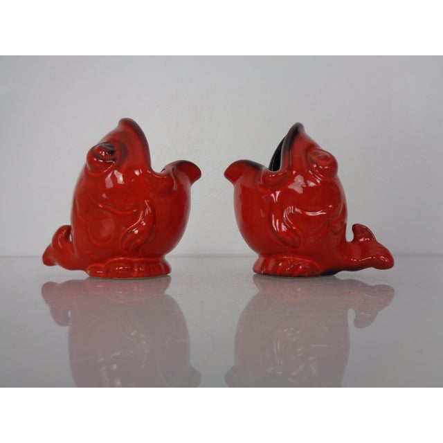 Red Ceramic Fish Ashtrays, Germany, 1970s, Set of 2 For Sale - Image 14 of 14