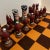 Modern Chess Checker Board with Hand Crafted Ceramic Chess Pieces For Sale - Image 3 of 12