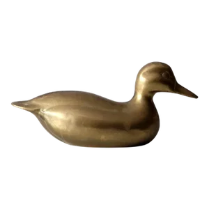 Mid Century Brass Duck
