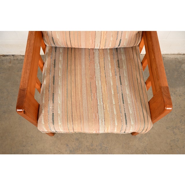 Wood Mid-Century Modern Knotty Pine Lounge Chair With Southwest Upholstery, Circa 1960s For Sale - Image 7 of 14