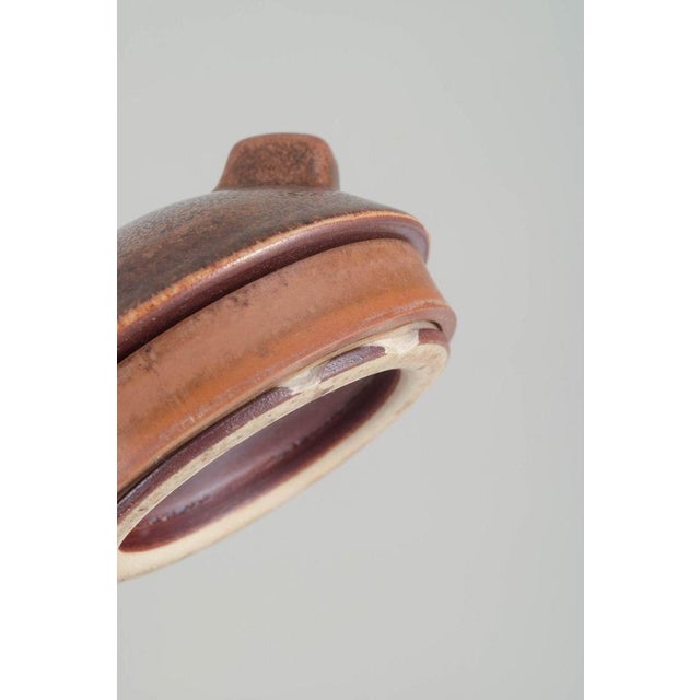 Mid-Century Matte Brown Glazed Stoneware Lidded Jar by Jar Erik Rahr for Saxbo For Sale - Image 3 of 5