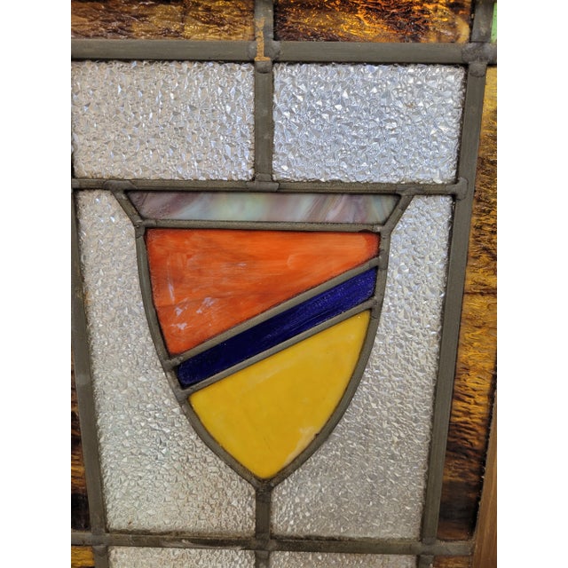Gothic Antique Coat of Arms Stained Glass Window For Sale - Image 3 of 7