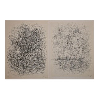Jean René Bazaine, Black and White, Lithograph, 1956 For Sale