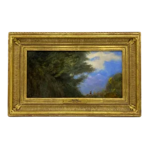 Signed Jasper Francis Cropsey Oil Painting, Lone Deer