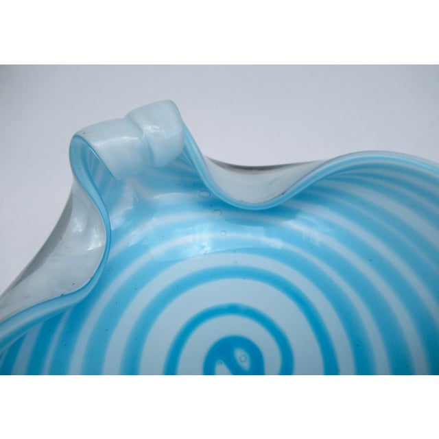 C.1960's Italian Hand-Blown Alfredo Barbini "Infinity," Swirl Triple Cased Murano Catchall Bowl For Sale - Image 14 of 18