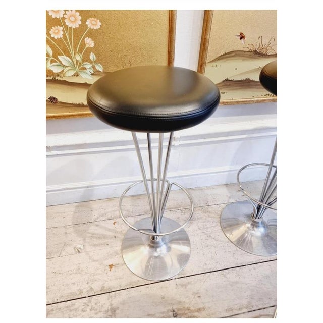 Fritz Hansen Scandinavian Danish Modern Bar Stool attributed to Piet Hein for Fritz Hansen, 1999 For Sale - Image 4 of 11