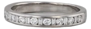 0.30ctw Diamond Wedding Band 14k White Gold Size 4.75 Stackable Ring