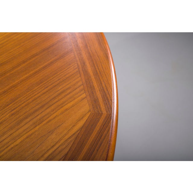 Round Walnut Dining Table with Tulip Pedestal Base, 1960s For Sale - Image 10 of 13