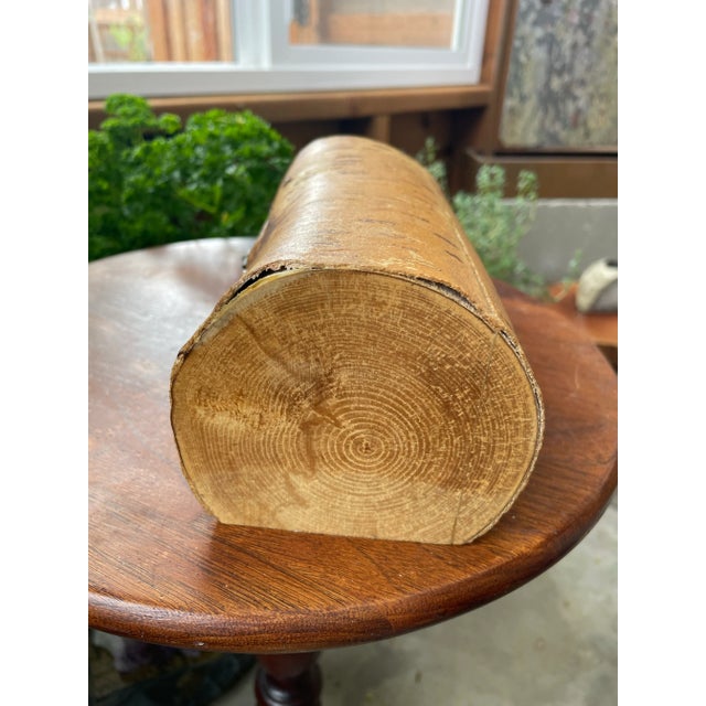 Wood Vintage Rustic Natural Log Jewelry Box For Sale - Image 7 of 10