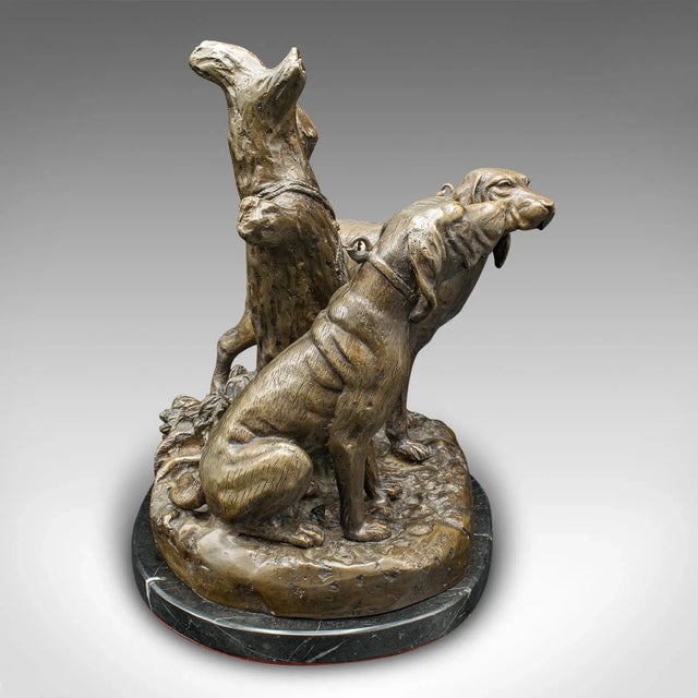 1950's Vintage Bronze Bloodhound Ornament For Sale - Image 4 of 12