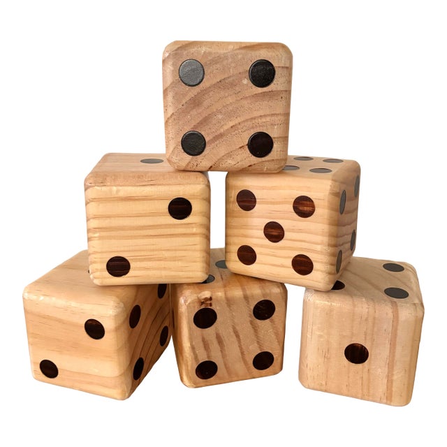 Vintage Decorative Oversize Dice- Set of 6 For Sale