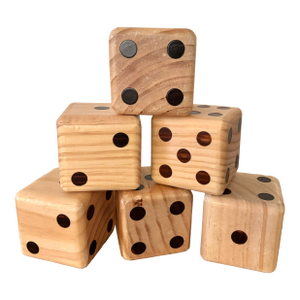 Vintage Decorative Oversize Dice- Set of 6