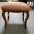 Wood 19th Century French Stool in Pink/Red Fabric For Sale - Image 7 of 12