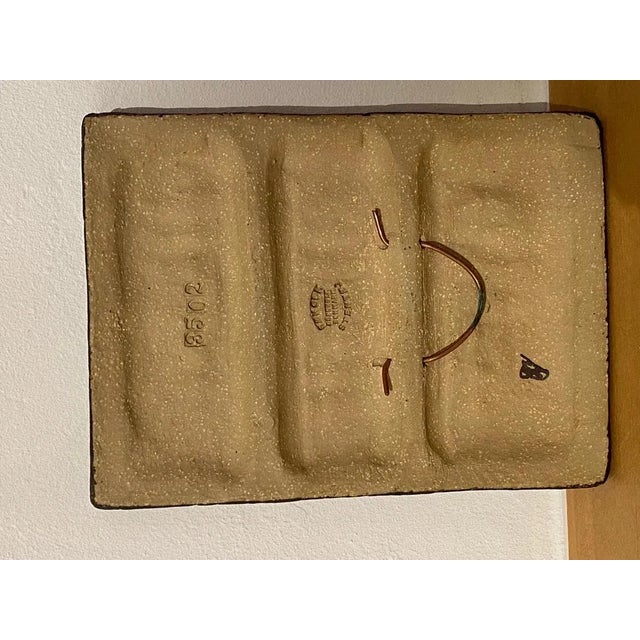 Scandinavian Owl Relief in Blue Glazed Ceramic by Svend Åage Jensen for Søholm For Sale - Image 9 of 10