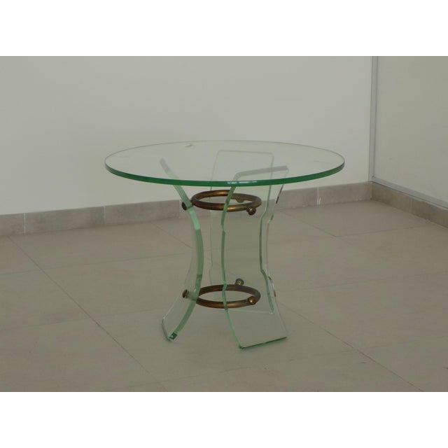 Metal Glass Coffee Table by Pietro Chiesa for Fontana Arte, 1940 For Sale - Image 7 of 7
