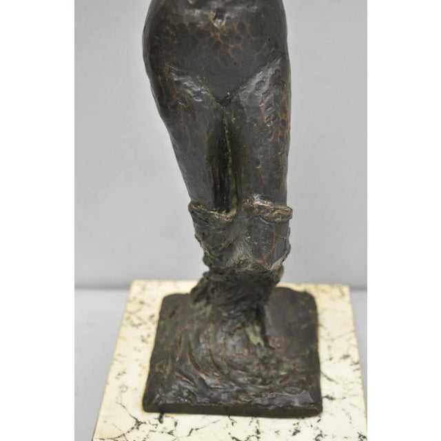 Bronze Vintage Mid Century Modern Bronze Nude Woman Sculpture Figure Signed "A Risi" For Sale - Image 8 of 18