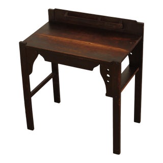 Antique Cushman Arts & Crafts Oak Writing Desk For Sale