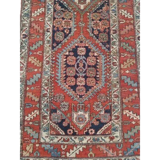Textile 1920s Antique Serapi Runner For Sale - Image 7 of 11