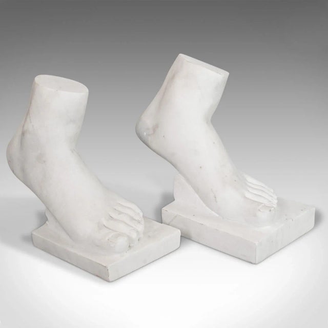 1950s "Two Left Feet" Marble Bookends - A Pair For Sale - Image 6 of 13