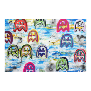 Chase Me - Colorful Retro Inspired Abstract Original Artwork by Amber Goldhammer