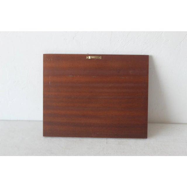 Brown 1970s Vintage Mid Century Sorrento Italy Inlay Picture Marquetry River Bridge Scene For Sale - Image 8 of 8