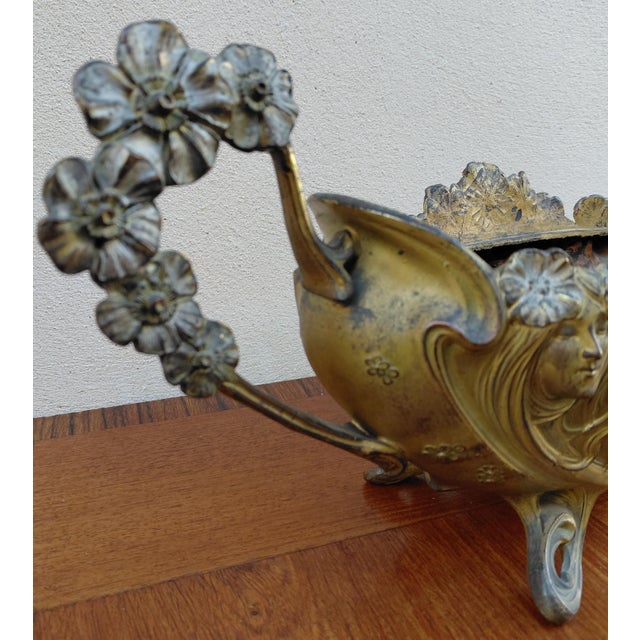Metal Bronze Planter by Claude Bonnefond, 1890s For Sale - Image 7 of 17