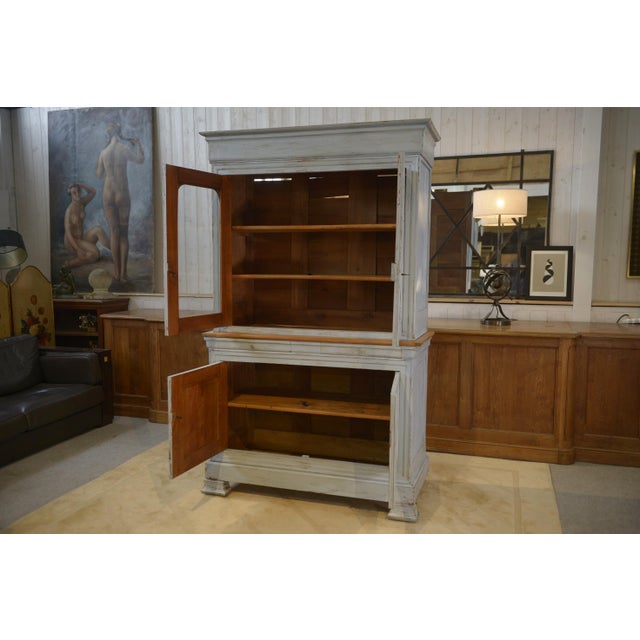 19th Century Two-Part Cherrywood Buffet For Sale - Image 9 of 13