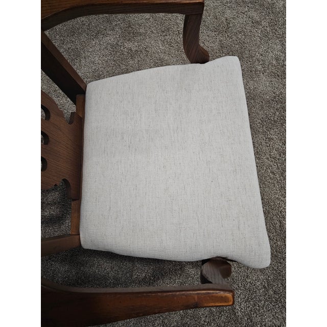 1950s 1950s Bassett Furniture Lyre-Back Armchair For Sale - Image 5 of 7