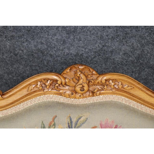 Pair Antique French Louis XV Style Aubusson Armchairs For Sale - Image 13 of 14