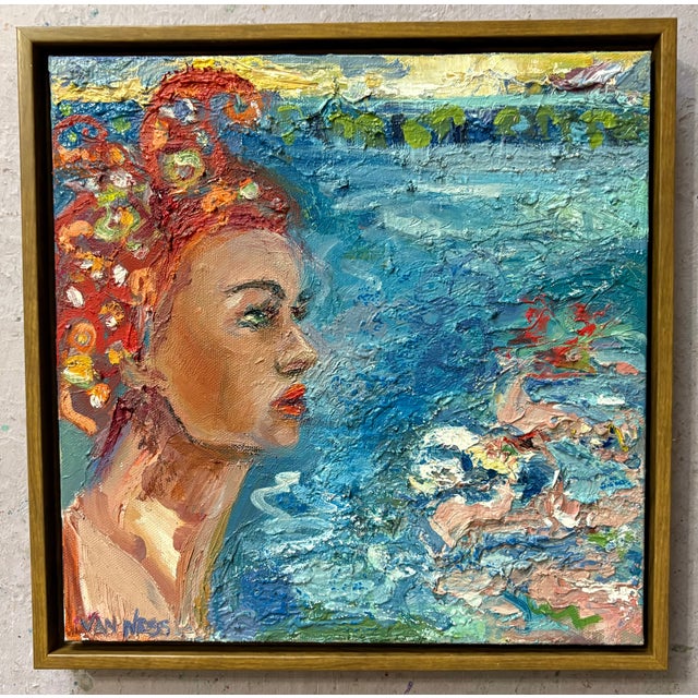 2020s Portrait of a Woman, Original Oil Painting, by Van Ness For Sale - Image 5 of 9