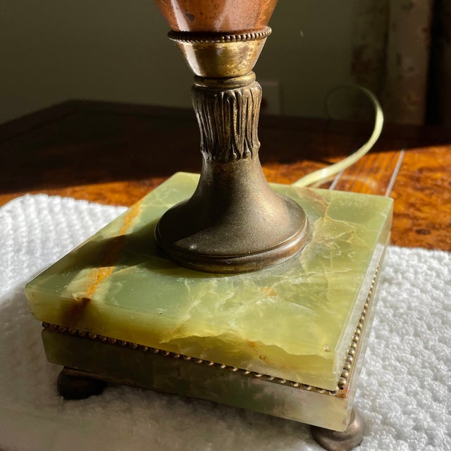 1970s French Bronze Marble Table Lamp For Sale - Image 11 of 12
