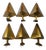 Mid-Century Brass Wall Lamps, Germany, 1970s, Set of 6 For Sale