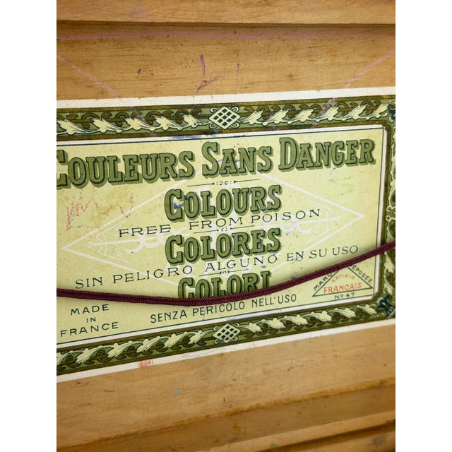 Antique Art Nouveau French Watercolor Paint Set Box from Bourgeois Aîné, 1890s For Sale - Image 14 of 18