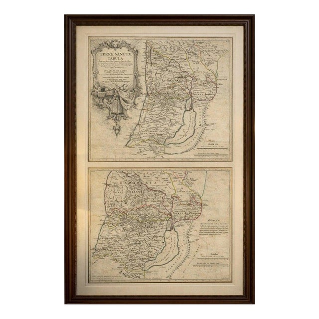 Antique Holy Land Maps, 1782, Set of 2 For Sale