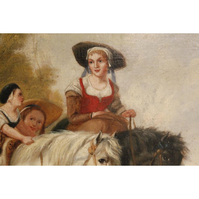 “Crossing the Ford,” 19th Century English Landscape Painting With Horses, After Callcott For Sale - Image 6 of 15