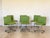 Set of 6 chairs from the 70s, chromed steel and green fabric (small imperfections due to wear)