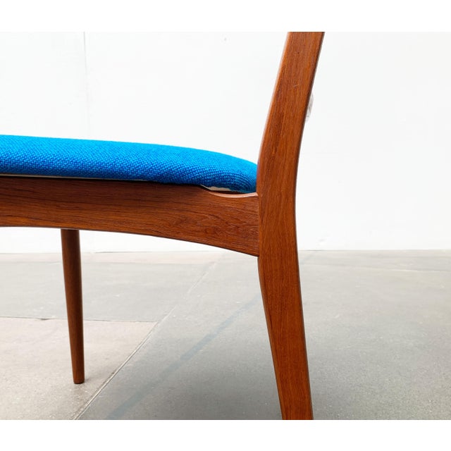 Set of Mid-Century Danish Teak Chairs with New Kvadrat Hallingdal Cushions, 1960s For Sale - Image 10 of 18