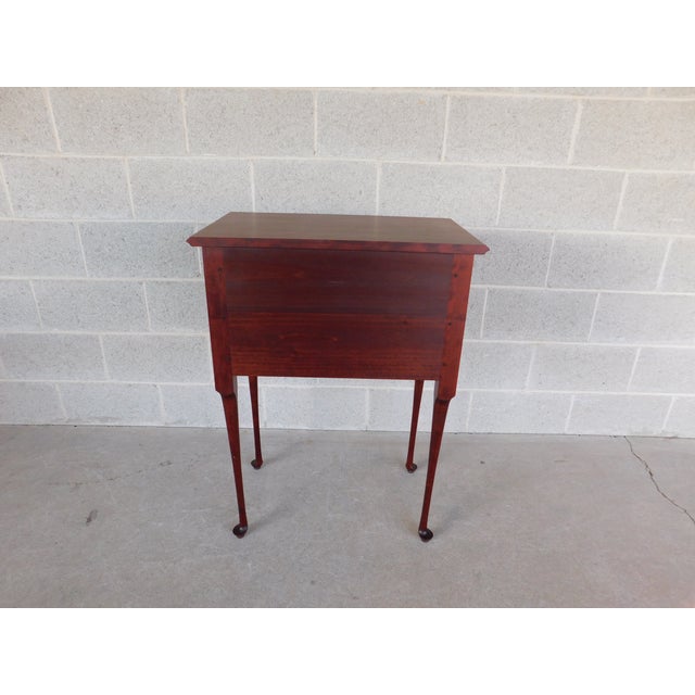 Wood Great Windsor Chair Co Queen Anne Server Accent Table For Sale - Image 7 of 16