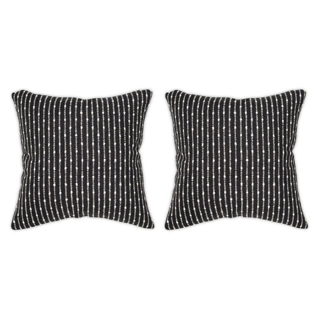 Transitional Alexander Black 22x22 Pillow, A Pair For Sale - Image 3 of 3